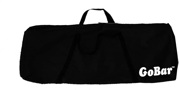 GoBar Portable Bar Table for Events - Black, 3 Skirts, or LED - Pop Up Mobile Bartending Station with Travel Carrying Case
