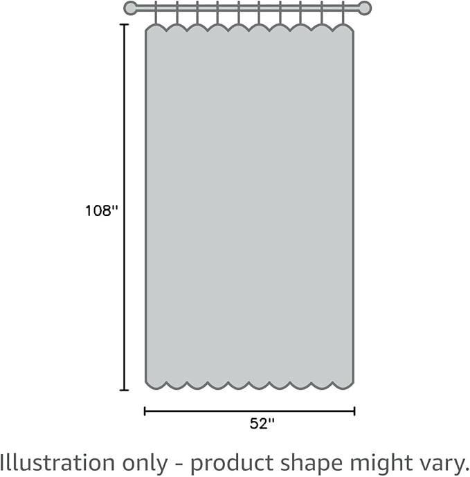 Elrene Home Fashions Matine Weatherproof Tab-Top Indoor/Outdoor Solid Color Curtain Panel for Porch, Pergola, Patio, Deck, 52”W x 108”L, Mineral