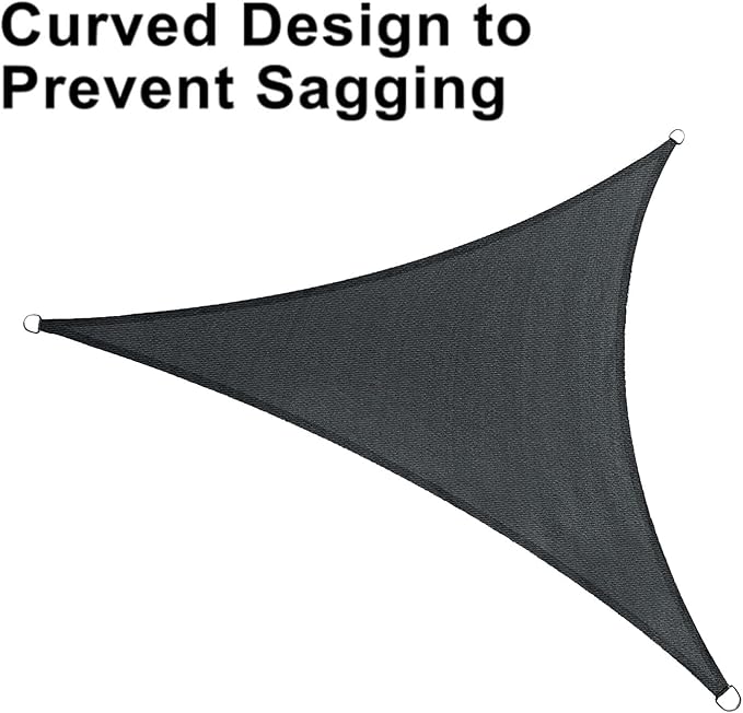 LOVE STORY Custom Size 12'x24'x26.8' Graphite Grey Sun Shade Sail Right Triangle Sunshade Fabric Awning Canopy for Patio Backyard Carport Pergola (Customized)