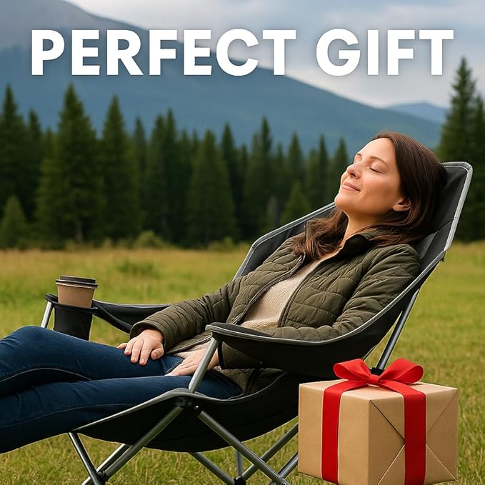 Hammock Camping Chair β Folding Swing Chair with Headrest & Cup Holder, 300 lbs Support, Breathable Mesh, Portable & Lightweight for Outdoor, Camping, Fishing, Patio & Travel