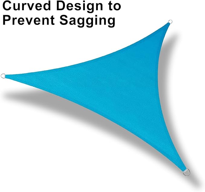LOVE STORY Custom Size 6'x7'x9.2' Turquoise Blue Sun Shade Sail Right Triangle Sunshade Fabric Awning Canopy for Patio Backyard Carport Pergola (Customized)