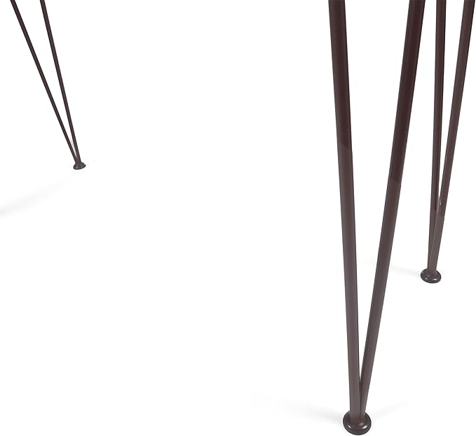 Christopher Knight Home Denali Ouotdoor Industrial Acacia Wood Bar Table with Iron Frame, Teak Finish / Rustic Metal