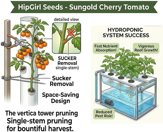10ct Sweet Orange Sun Gold Cherry Tomato Seeds for Planting.Non GMO Garden Seeds for Planting Vegetables Seed at Home Vegetable Garden and Hydroponics Seed Pods:10ct Sungold Tomato