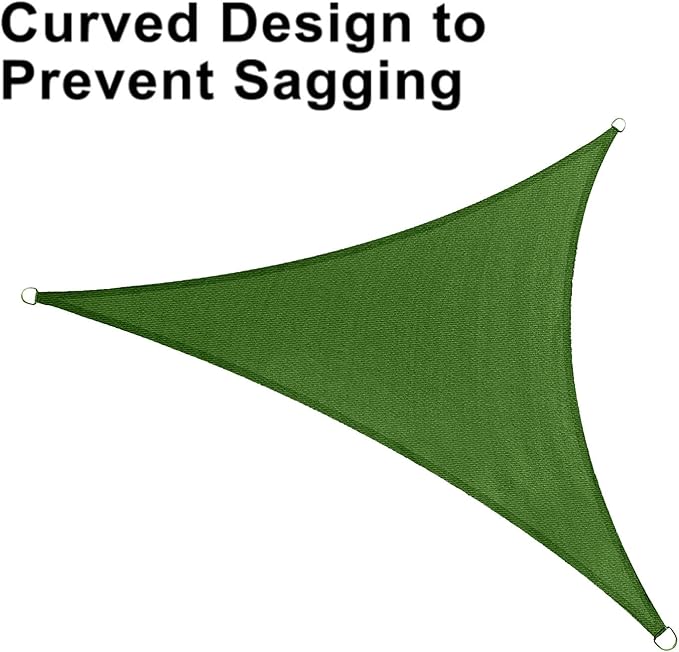 LOVE STORY Custom Size 6'x10'x11.7' Piquant Green Sun Shade Sail Right Triangle Sunshade Fabric Awning Canopy for Patio Backyard Carport Pergola (Customized)