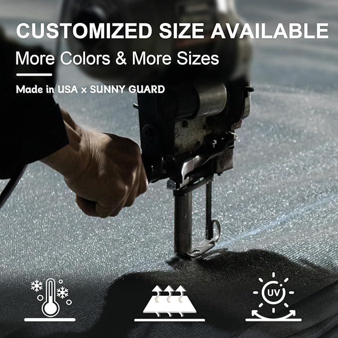 SUNNY GUARD Sun Shade Sail 6.5/8/10/12/16/20 Rectangle UV Block Sunshade for Backyard Yard Deck Patio Garden Outdoor Activities and Facility,10' x 13' Dark Grey(We Make Custom Size)
