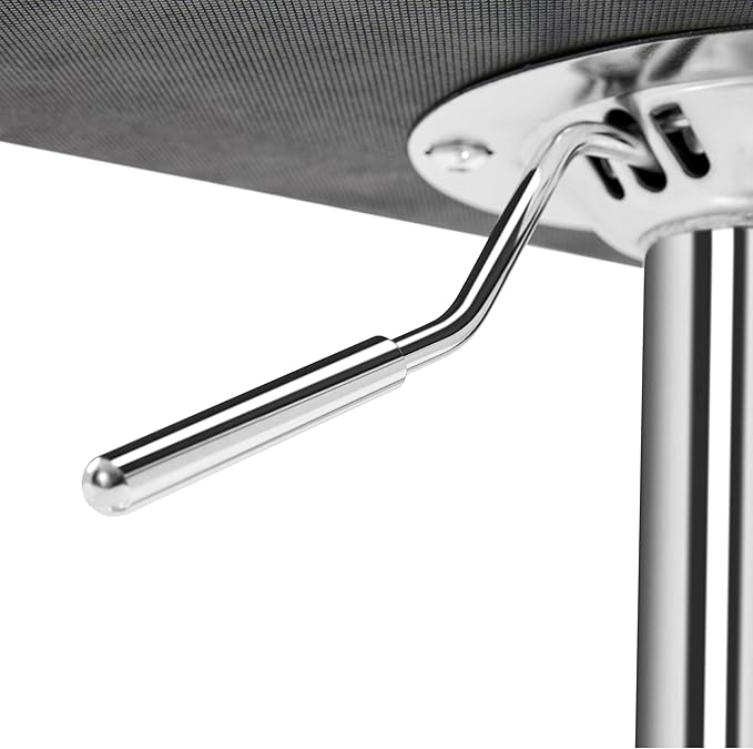 Yaheetech Bar Stools Set of 2, Adjustable PU Leather Swivel Barstools, Modern Counter Stools with Back and Footrest, Counter Height Barstools for Bar, Kitchen, Dining Room, Brown