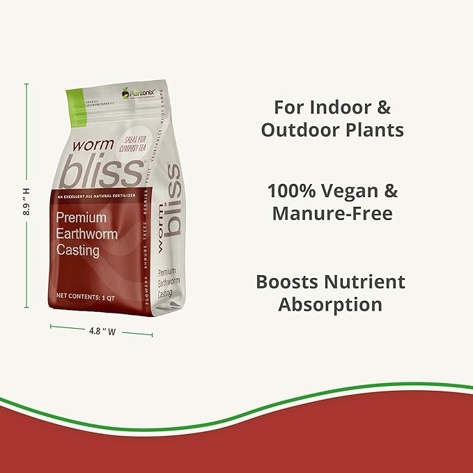 Coco Coir Brick (650gms) + Worm Bliss (1 Qt) + Char Bliss (1 Qt) - Organic Coco Coir for Plants - Worm Castings & Biochar for Plants - Soil Amendment & Organic Fertilizer Bundle - Potting Soil Mix