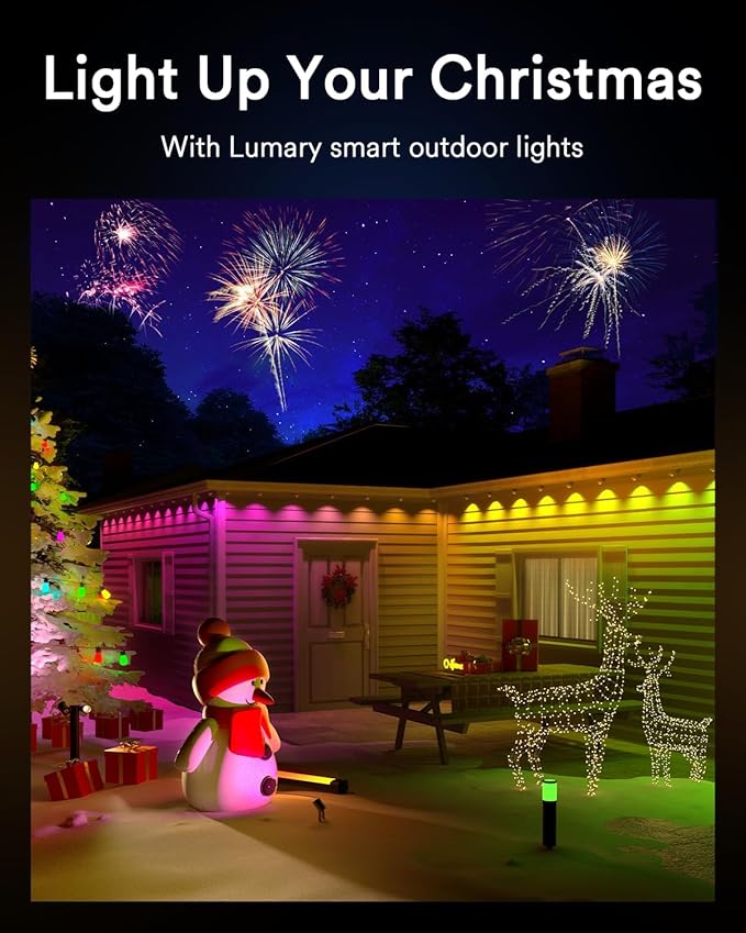 Lumary 56FT Smart Landscape Lights Gen2, 6 Pack RGBAIWW Color Changing Spotlights Low Voltage, Outdoor Lights for Yard, Festival, Compatible with Alexa & Google Assistant