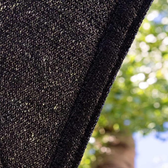Amgo Custom Size 9' x 18' x 20.1' Black Right Triangle Sun Shade Sail UPF50+ AGTAPRT12, Order to Make Canopy Awning, 95% UV Blockage, Water & Air Permeable, Commercial Standard (We Customize)