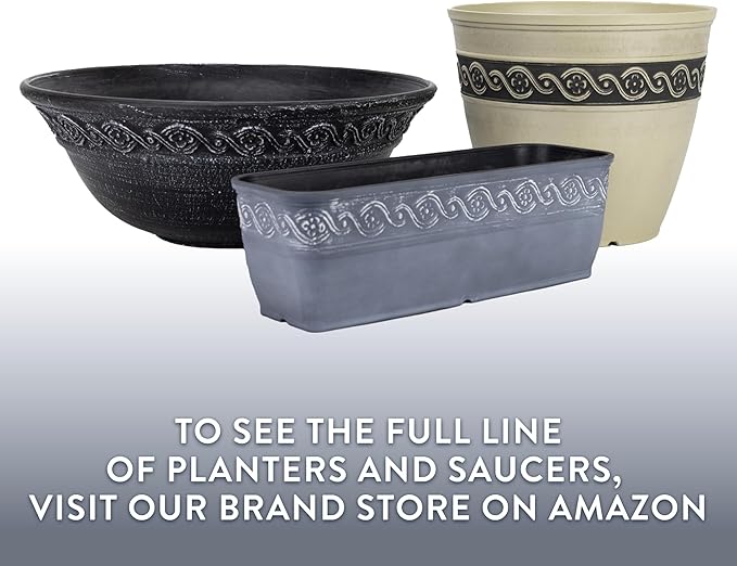 Classic Home and Garden Corinthian Trough Planter 10" Slate Blue
