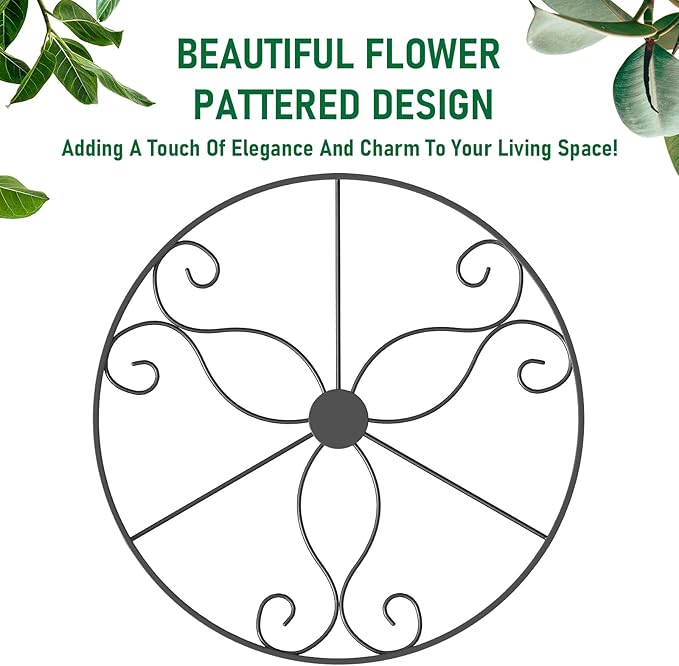 4-Pack Metal Hanging Planters for Outdoor Plants - Heavy Duty Hanging Baskets for Plants Outdoor with Chains and Long Hooks – Aesthetic Hanging Plant Holder for an Instant Indoor Gardening Decor