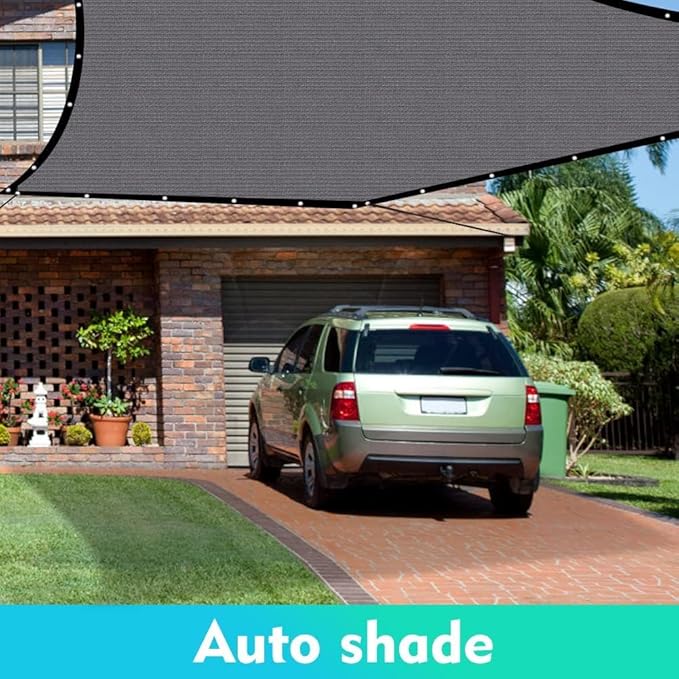 EMERIT 90% Shade Cloth Sun Shade Fabric Privacy Screen Shade Cover for Patio Garden Pergola Shade Cover Canopy with Gromments