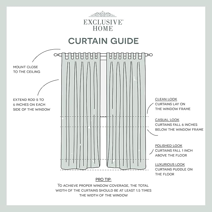 EXCLUSIVE HOME Cabana Solid Indoor/Outdoor Light Filtering Hook-and-Loop Tab Top Curtain Panel Pair, 54"x120", Taupe