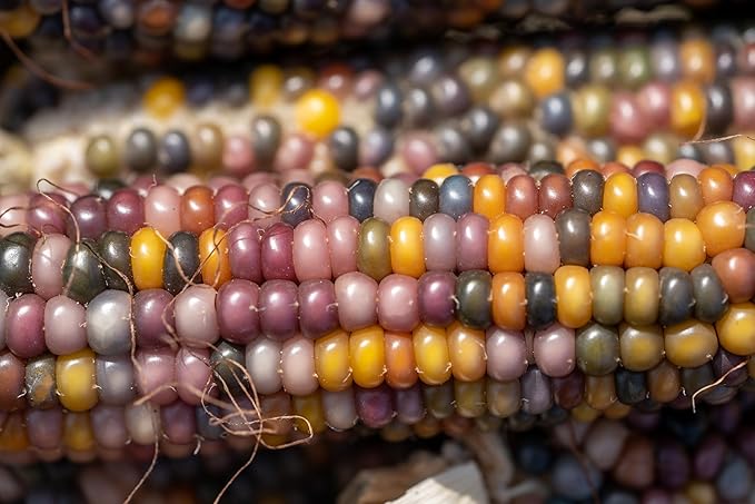 Plant Good Seed Organic Glass Gem Corn Bulk Seeds for Planting: Ornamental Ears, Translucent Kernels - 1,925 Seed Packet (0.5 Pound)