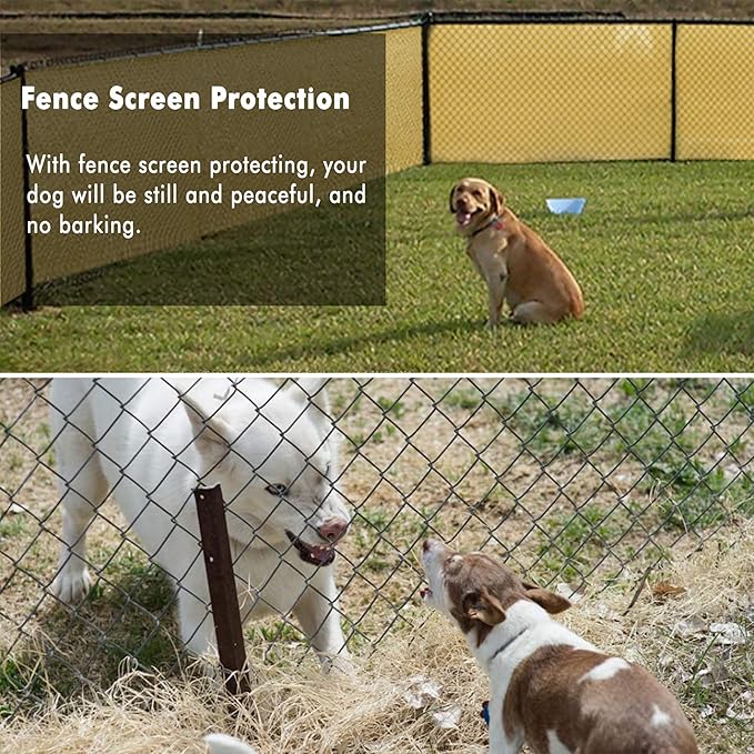 UPGRADE Privacy Fence Screen 4'x33' Sand Outdoor 90% Visibility Blockage 170 GSM Mesh Shade Cover Panels for Backyard,Balcony,Home Decoration with Zip Ties,Customized Avaliable