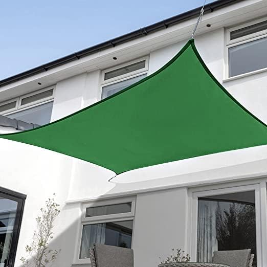 KANAGAWA 10'X10' Dark Green Custom Size Sun Shade Sail Square UV Block Canopy Cover for Patio Backyard Lawn Garden Outdoor (Customized Available)