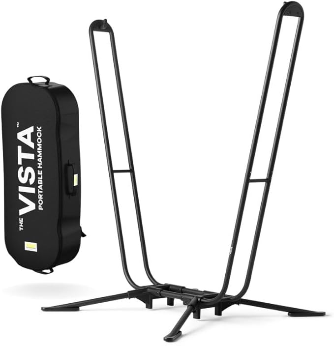The Vista Hammock Stand by Yellow Leaf Hammocks - 330lb Max - Lightweight, Portable Hammock Swing Chair Stand, Easy Assembly, Compatible with Yellow Leaf Hammock Chairs Only, Color: Deep Charcoal
