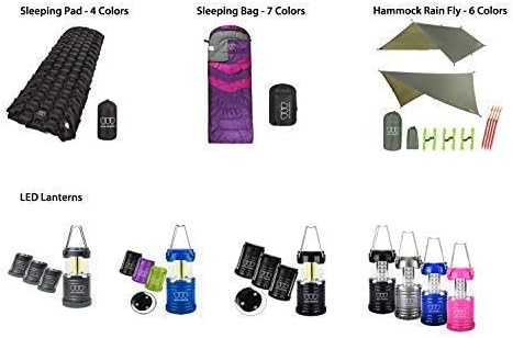 Gold Armour Camping Hammock - XL Double Hammock Portable Hammock Camping Accessories Gear for Outdoor Indoor with Tree Straps, USA Based Brand (Fuchsia and Pink)