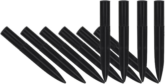 10 Pack Solar Light Stakes Replacement (Fit for Pole Outer Diameter 0.35in), ABS Reinforced Ground Spikes for Outdoor Solar Landscape Pathway Christmas Lights Yard Garden Deco
