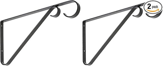 National Hardware N274-563 V2653 Plant Bracket in Black,9 Inch (Pack of 2)
