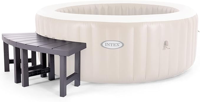 Intex 28514E 2 Medium PureSpa Accessories Benches, Compatible w/ 4 Person Spas, Combines to Create A Larger Bench, Flat Storage, 350 Pound Capacity