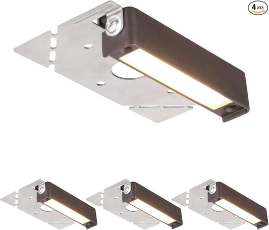 LEONLITE 4 Inch LED Hardscape Lighting, Update Retaining Wall Lights, LED Landscape Lighting, 12-24V AC/DC Paver Light Low Voltage, 1W/2W/3W Dimmable Outdoor Step Lights, 2700K Soft White, ETL, 4 Pack