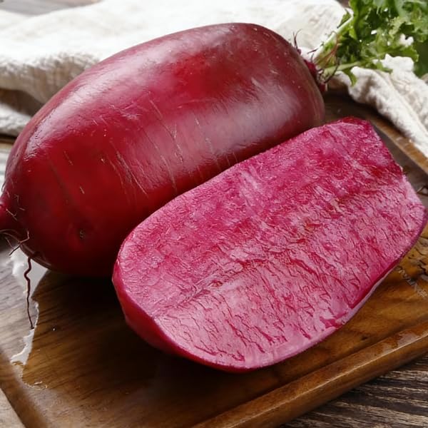 Cylindra Beet Seeds for Planting, 100 Heirloom Seeds, Non-GMO Sweet Beet Seeds for Sprouting, Cylindrical Shape for Easy Slicing & High Yield, Perfect for Planting Indoor & Outdoor Gardens