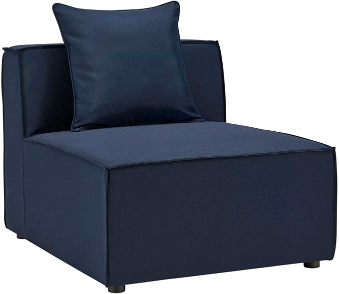 Modway EEI-4209-NAV Saybrook Patio Armless Chair in Navy Blue