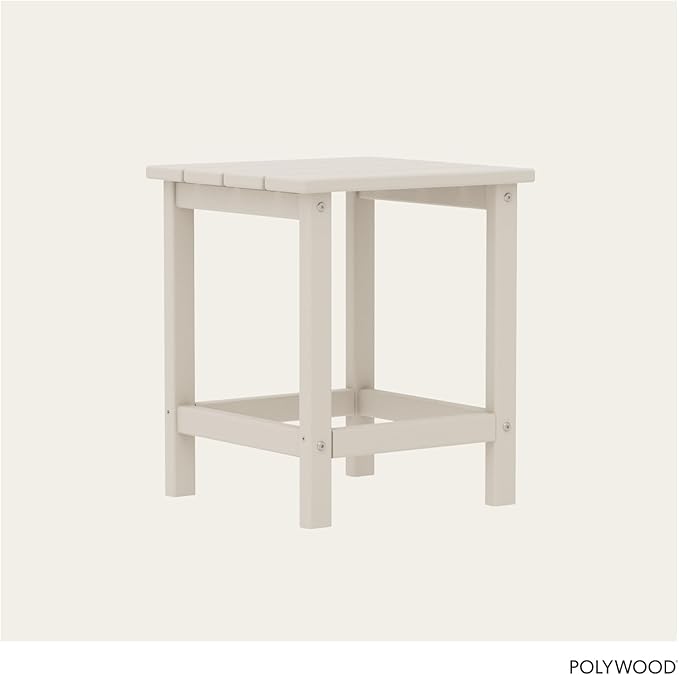 POLYWOOD ECT18SA Long Island 18" Side Table, Sand