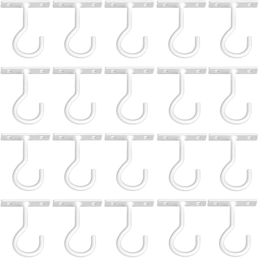 Ceiling Hooks for Hanging Plants 20pack 2.5inch White