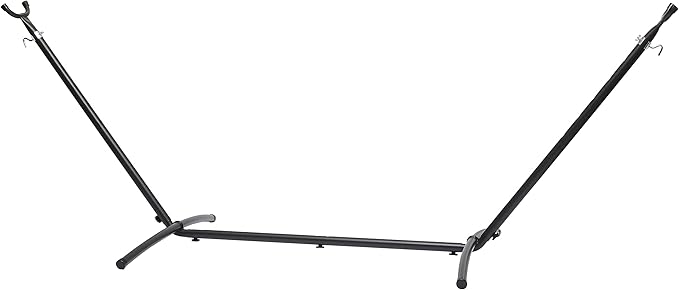 Amazon Basics 2 Person Heavy Duty Portable Sturdy Hammock Stand for Outside, Easy Assembly, Includes Carrying Case, 9 foot, Black