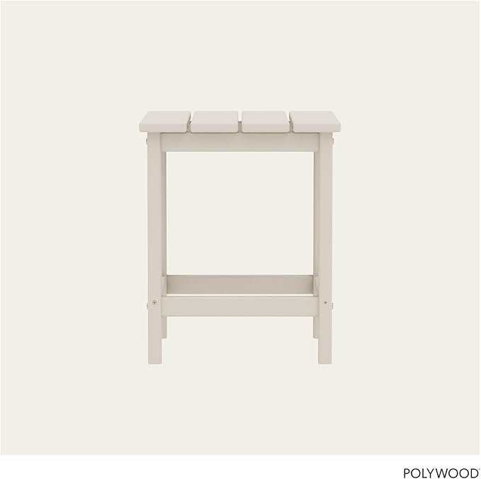 POLYWOOD ECT18SA Long Island 18" Side Table, Sand
