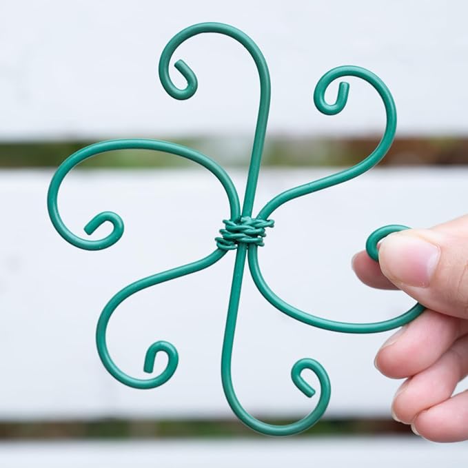 5PCS Monstera Plant Support Hook - 4.1 * 4.4IN, Durable Flexible Stabilizers for Indoor Plants, Metal Stem Supports and Leaf Holders, Easy Tool-Free Operation, Ideal for Fishbone Cactus Care