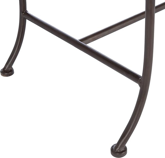 Safavieh PAT5016B Outdoor Collection Adina Rustic Brown Wrought Iron 51-inch Garden Bench