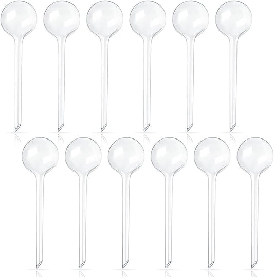 12 Pcs Large Plastic Self-Watering Bulbs,Clear Automatic Watering Globes,Clear Automatic Watering Bulbs for Plants,Graden,Flowers