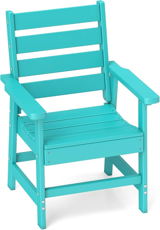 GREENVINES Outdoor Dining Chair | HDPE | Patio Chairs | All-Weather | Aqua