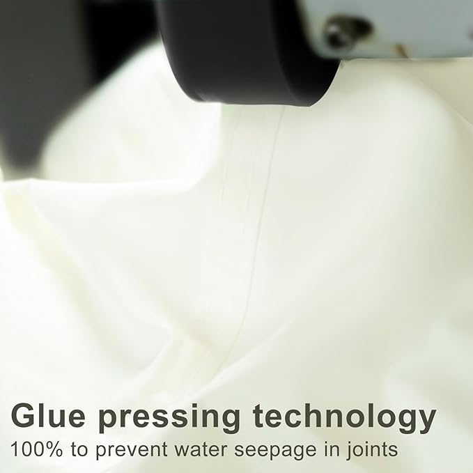 LOVE STORY Rectangle 8'x8' Waterproof Sun Shade Sail Canopy UV Block for Outdoor Patio Backyard Carport,Cream(We Make Custom Size)