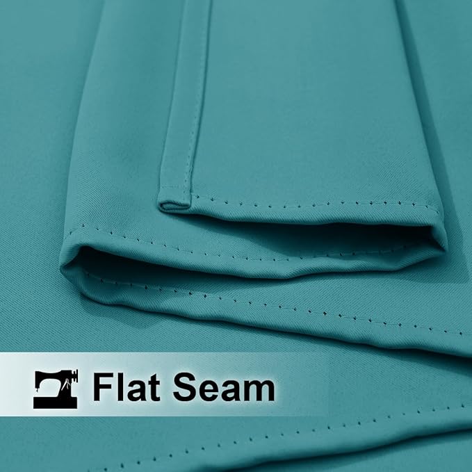 NICETOWN 2 Panels Outdoor Patio Curtains Waterproof 72 inches Long, Rustproof Grommet Pergola Curtains Thermal Curtains Indoor Outdoor Window Drapes for Porch/Gazebo, Peacock Teal, W52 x L72