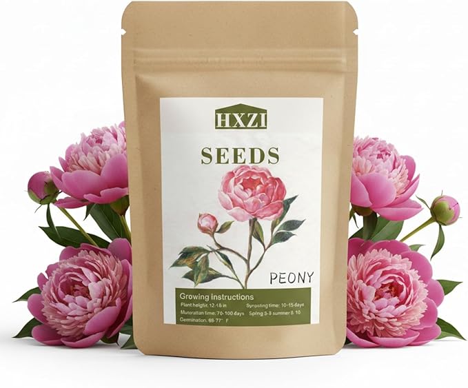 Peony Seeds, 50+ Cotton Candy Peony Mix Seed for Planting, Flower Seeds for Planting