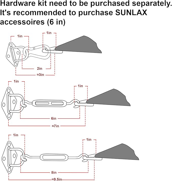 SUNLAX Sun Shade Sail 14' x 15' Sand Rectangle Canopy Sail Shade Cover UV Block Permeable Sunshade Outdoor for Patio Backyard Deck Pergola (We Make Custom Size)