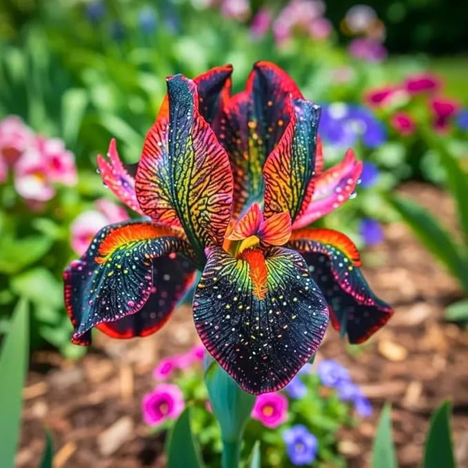 75+ Mix Iris Seeds for Planting -Rare Exotic Bearded Iris Flower Seeds -Dwarf Flower Seeds Perennial Cold Hardy Non-GMO Heirloom for Garden Outdoor