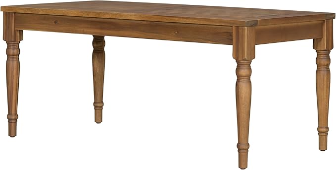 Christopher Knight Home Lama Rectangular Outdoor Coffee Table, Slat Panel Side Table, Acacia Wood Side Desk for Backyard Balcony Garden, Weather Resistant Lightweight Patio Tea Table, Natural
