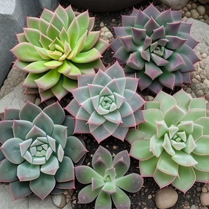 100 pcs Mix Rare Succulent Seeds Pack - Perennial Heirloom Non-GMO Outdoor Indoor