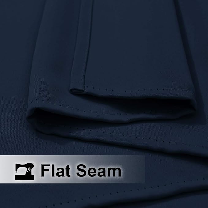 NICETOWN Outdoor Curtain for Patio Waterproof 84 inch Long, Rustproof Grommet Room Darkening Outdoor Slider Blind Window Treatment for Shower/Balcony, Navy Blue, 120 inch Wide, 1 Panel