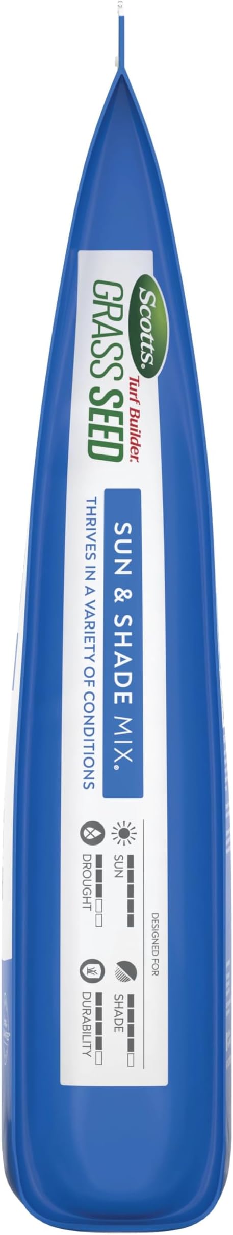 Scotts Turf Builder Grass Seed Sun and Shade Mix - Grass Seed Plus Lawn Fertilizer and Soil Improver, Covers Up To 12,800 sq. ft., 32 lb.