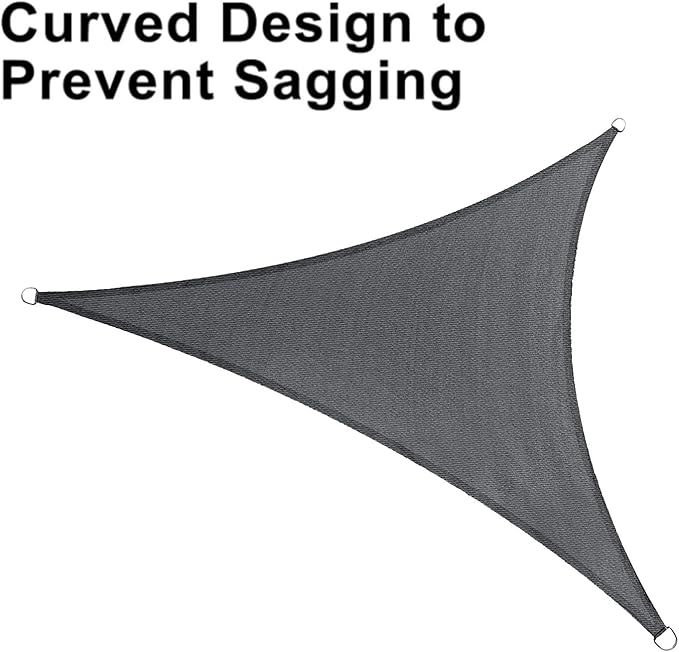 LOVE STORY Custom Size 8'x11'x13.6' Dark Grey Sun Shade Sail Right Triangle Sunshade Fabric Awning Canopy for Patio Backyard Carport Pergola (Customized)