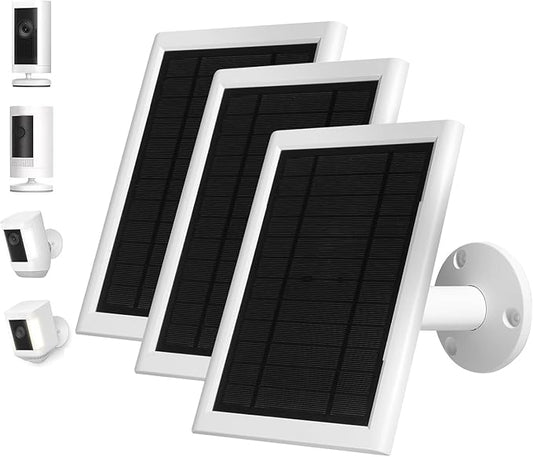 5W Solar Charger Compatible for Ring Camera with 10FT/3M Long Cable, Compatible with Ring Spotlight Cam Plus/Pro,Stick Up Cam/Pro,Spotlight Cam-3 Pack