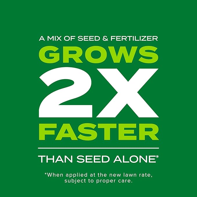 Scotts Turf Builder Rapid Grass Sun and Shade Mix, Grass Seed with Fertilizer for Full, Green Grass in Just Weeks, 10 lbs.