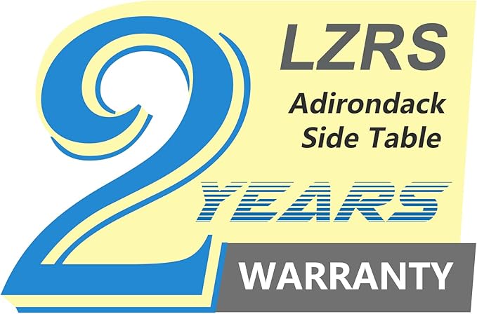 LZRS Round Adirondack Side Table Double End Table, Outdoor Side Tables for Patio, Backyard,Pool, Indoor Companion, Easy Maintenance & Weather Resistant(Grey)