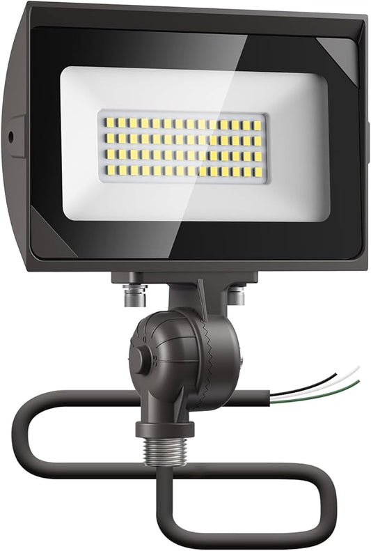 dephen 30W LED Flood Lights Outdoor with Knuckle Mount, 3450Lumen 120V Landscape Lighting, 5000K IP65 Waterproof Security Spotlight for Yard Patio Garden House (UL-Listed)